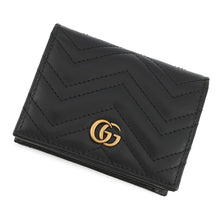 将图像加载到图库查看器中,GUCCI GG Marmont Double G Mini Wallet Black466492 Leather