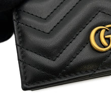 将图像加载到图库查看器中,GUCCI GG Marmont Double G Mini Wallet Black466492 Leather