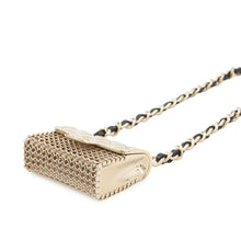 将图像加载到图库查看器中,CHANEL Matelasse bag motif necklace Champagne Gold/BlackAB6136 Gold Plated Leather
