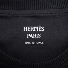 Load image into Gallery viewer, HERMES Maxi T-shirt Cartouche Size 34 BlackH6E4620DC Cotton100%