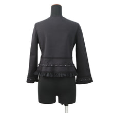 Load image into Gallery viewer, HERMES Zip-up Jacket Size 40 BlackH6E2222DR Silk79% Nylon22% Polyurethane2%