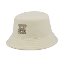 Load image into Gallery viewer, HERMES Harper H Electric Hat Size 59 Blanc Lotus Cotton100%