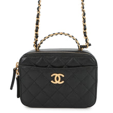 将图像加载到图库查看器中,CHANEL Matelasse Small Vanity Bag BlackAS3221 Caviar Leather