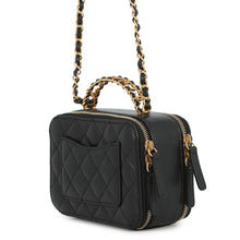 将图像加载到图库查看器中,CHANEL Matelasse Small Vanity Bag BlackAS3221 Caviar Leather