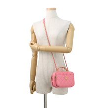 将图像加载到图库查看器中,CHANEL Matelasse Small Vanity Bag CoralPinkAS3221 Caviar Leather
