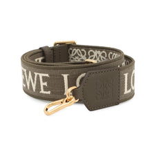 将图像加载到图库查看器中,LOEWE Anagram Strap Dark KhakiGreenC073T87X01 Jacquard Calf Leather