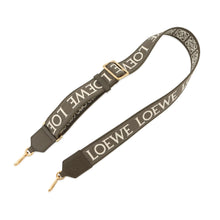 将图像加载到图库查看器中,LOEWE Anagram Strap Dark KhakiGreenC073T87X01 Jacquard Calf Leather