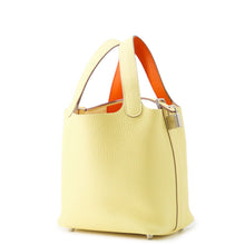 将图像加载到图库查看器中,HERMES Picotin Lock Eclat Limoncello/Orange Minian Taurillon Clemence Swift Leather Size PM