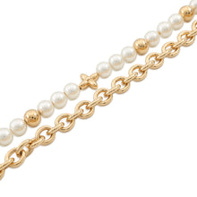 Load image into Gallery viewer, LOUIS VUITTON Bag Charm Pearl River GoldM02608 Gold Plated Faux Pearl