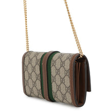 Load image into Gallery viewer, GUCCI Jackie 1961 Continental Chain Wallet Beige/Brown652681 GG Supreme/Leather
