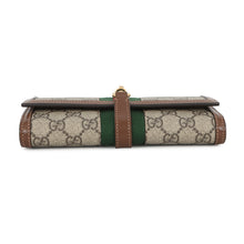 将图像加载到图库查看器中,GUCCI Jackie 1961 Continental Chain Wallet Beige/Brown652681 GG Supreme/Leather