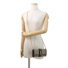 Load image into Gallery viewer, GUCCI Jackie 1961 Continental Chain Wallet Beige/Brown652681 GG Supreme/Leather