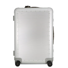 Load image into Gallery viewer, GUCCI Porter Cabin Trolley FRM Suitcase Silver801875 Aluminum GG Supreme Size Medium