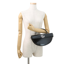 Load image into Gallery viewer, GUCCI Half Moon 2WAY Bag Black805815 Leather