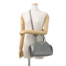 将图像加载到图库查看器中,PRADA Supernova 2-way Handbag Gray1BA366 Leather Size Small