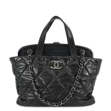 Load image into Gallery viewer, CHANEL Matelasse Portobello 2WAY ChainTote Bag BlackA46153 Vintage Leather Straw
