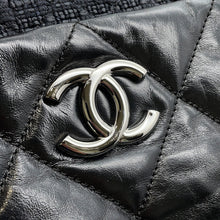 Load image into Gallery viewer, CHANEL Matelasse Portobello 2WAY ChainTote Bag BlackA46153 Vintage Leather Straw