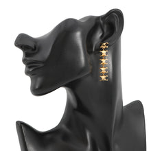 将图像加载到图库查看器中,CELINE Triomphe Studded Long Earrings461FC6BRA.35OR Gold Plated