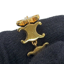 Load image into Gallery viewer, CELINE Triomphe Studded Long Earrings461FC6BRA.35OR Gold Plated
