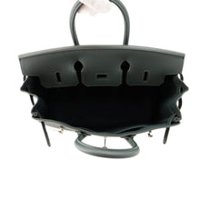 Load image into Gallery viewer, HERMES Birkin Vert Mangrove/Ecru Swift Leather Toile H Size 25