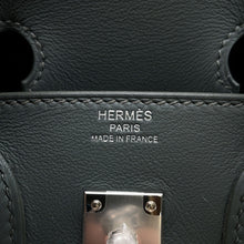 Load image into Gallery viewer, HERMES Birkin Vert Mangrove/Ecru Swift Leather Toile H Size 25