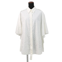 Load image into Gallery viewer, LOUIS VUITTON Monogram Dolman Sleeve Shirt Size 36 White Cotton100%