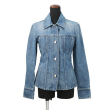 将图像加载到图库查看器中,Ferragamo Denim Jacket Size 38 Blue13C546 763555 Cotton100%