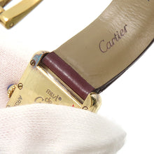 Load image into Gallery viewer, CARTIER Must Tank SM Vermeil H29mm×W22mm Gold Plated Leather White DialW1013654