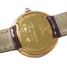 将图像加载到图库查看器中,CARTIER Mast Trinity SM W27mm SV925 Gold Plated Leather White DialW1010744