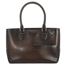 Load image into Gallery viewer, Berluti Calligraphy Tote Bag Brown scritto leather Size Mini