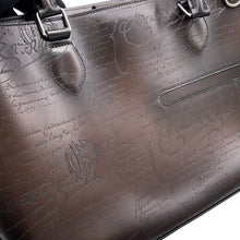 Load image into Gallery viewer, Berluti Calligraphy Tote Bag Brown scritto leather Size Mini