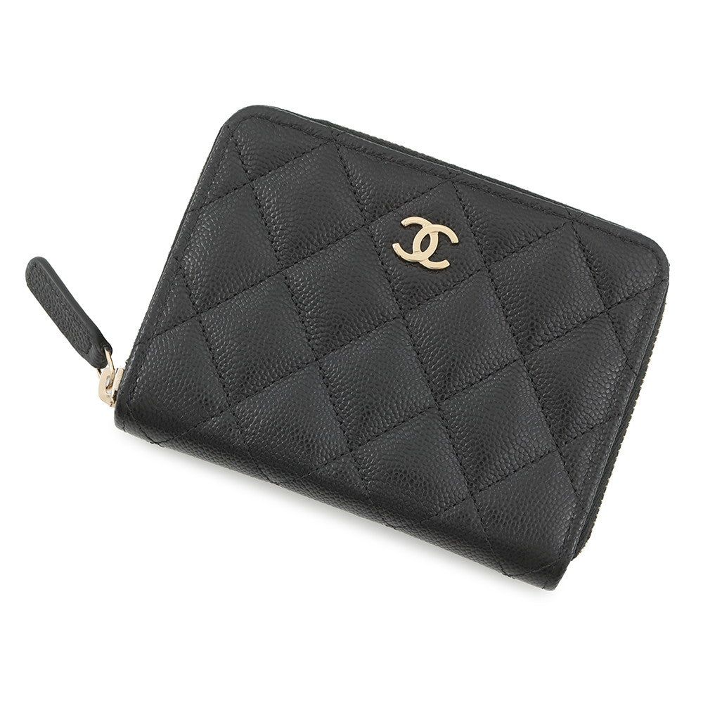 美品 CHANEL MATELASSE wallet Chanel Matelasse Quilted Black Zippy Wallet, cc logo, quilted
