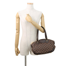 将图像加载到图库查看器中,LOUIS VUITTON Verona RedN41117 Damier Ebene Canvas Size PM