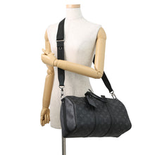 Load image into Gallery viewer, LOUIS VUITTON Keepall Bandouliere NoirM46655 Monogram Eclipse Monogram Eclipse Reverse Size 35