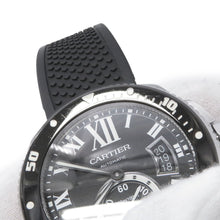 Load image into Gallery viewer, CARTIER Calibre de Cartier W42mm Stainless Steel Rubber Black DialW7100056
