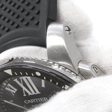 Load image into Gallery viewer, CARTIER Calibre de Cartier W42mm Stainless Steel Rubber Black DialW7100056