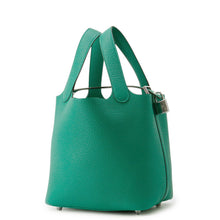 将图像加载到图库查看器中,HERMES Picotin Lock Vert Vertigo Taurillon Clemence Size PM