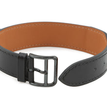 将图像加载到图库查看器中,HERMES Bracelet Lenny Size T4 Black Box Calf Leather
