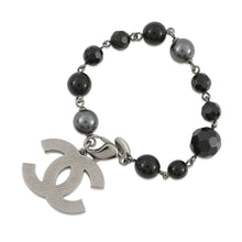 Load image into Gallery viewer, CHANEL CC Logo Bracelet BlackA37291 Y02009 Z0002 Metal Faux Pearl