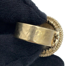 Load image into Gallery viewer, CHANEL Camellia CC Logo Ring Size Approximately 8th Metal