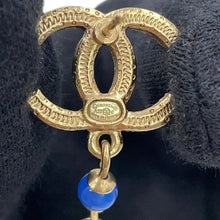 Load image into Gallery viewer, CHANEL CC Logo Swing EarringsAB3108 Metal Rhinestone Faux Pearl Color Stone