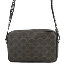 Load image into Gallery viewer, CELINE Triomphe Horizontal Messenger Bag Black/Brown197202DND.38OS PVCLeather Size Medium