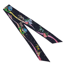Load image into Gallery viewer, HERMES Twilly SpaceDerby Space Derby Marine/Rose/Multicolor Silk100%