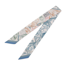 将图像加载到图库查看器中,HERMES Twilly Fauve's Stamp Enthusiasts Autumn/Winter 2025 Blue Moyen / White / Pink Silk100%