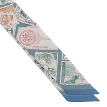 将图像加载到图库查看器中,HERMES Twilly Fauve's Stamp Enthusiasts Autumn/Winter 2025 Blue Moyen / White / Pink Silk100%
