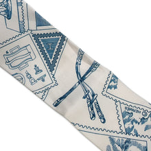 将图像加载到图库查看器中,HERMES Twilly Fauve's Stamp Enthusiasts Autumn/Winter 2025 Blue Moyen / White / Pink Silk100%