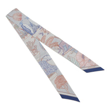 将图像加载到图库查看器中,HERMES Twilly Precious Paradise HERMES Spring/Summer 2024 Gris Perle/Blue/Rose Pearl Silk100%