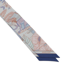 将图像加载到图库查看器中,HERMES Twilly Precious Paradise HERMES Spring/Summer 2024 Gris Perle/Blue/Rose Pearl Silk100%