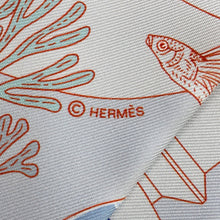将图像加载到图库查看器中,HERMES Twilly Precious Paradise HERMES Spring/Summer 2024 Gris Perle/Blue/Rose Pearl Silk100%