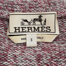 Load image into Gallery viewer, HERMES Gradation Jacquard Cardigan Size S Purple/Blue Cashmere100%
